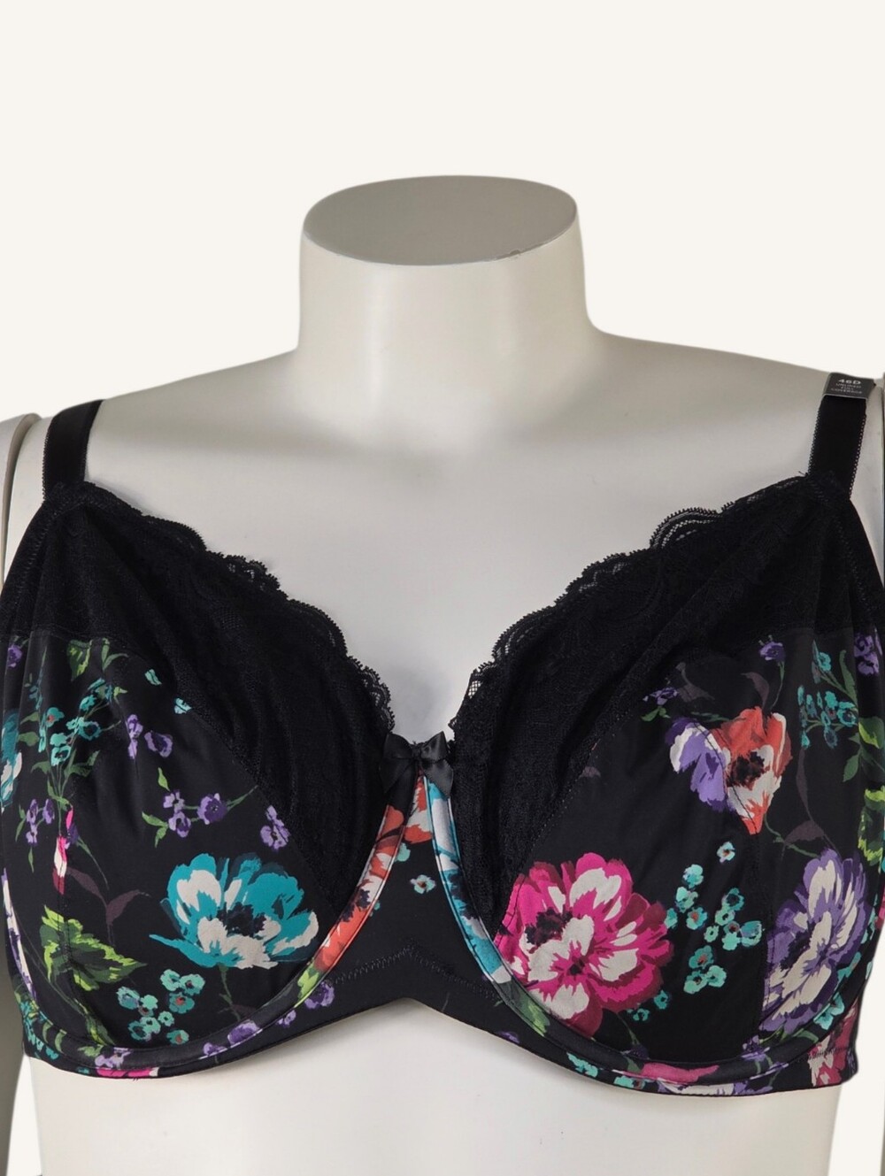 Torrid Bombshell Floral Lace Unlined Full Coverage Bra 46D NWT